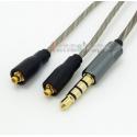 1.3m Silver Plated + 5N OFC 3.5mm Earphone cable with Mic For Westone W60 W50 W40 W30 W20