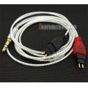 3.5mm OCC + Silver Plated Cable For Sennheiser HD25 HD265 HD525 HD535 HD545 HD565 HD 222 HD 224 HD 230 HD 250 HD 250 Lin