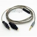 1.3m Silver Plated + 5N OFC 3.5mm Earphone cable with Mic For Sennheiser HD414 SL HD 420 HD420 SL HD425 HD430 HD440 HD44