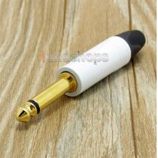 6.5mm 6.35mm White Mono Plug Audio Connector male adapter For DIY Solder