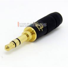 Palic 3.5mm Black Straight Jack Audio Connector male adapter For DIY Solder