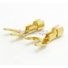 1pair Speaker Audio Fork Adapter Connector male For DIY Solder Hifi Cable Cord