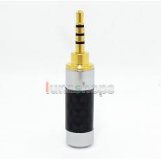 New Style 2.5mm 4 poles Carbon Shell Stereo Male Plug Audio Connector DIY Solder adapter