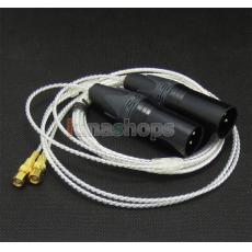 3pin XLR PCOCC + Silver Plated Cable for HiFiMan HE400 HE5 HE6 HE300 HE4 HE500 HE600 Headphone