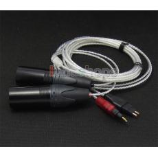 3pin XLR Male PCOCC + Silver Plated Cable for Sennheiser HD25 HD265 HD535 HD222 HD224 HD230 HD250 Lin