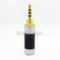 New Style 2.5mm 4 poles Carbon Shell Stereo Male Plug Audio Connector DIY Solder adapter