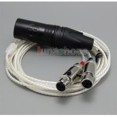4 Pin Male XLR PCOCC + Silver Plated Cable Light weight Cord for Audeze LCD-3 LCD3 LCD-2