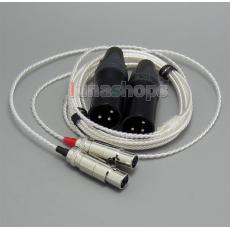 3 Pin Male XLR PCOCC + Silver Plated Cable Cord for Audeze LCD-3 LCD3 LCD-2 LCD2