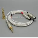 3.5mm + 6.5mm Male PCOCC + Silver Plated Cable Cord for Audeze LCD-3 LCD3 LCD-2 LCD2