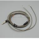 Bulk Silver Plated 5n ofc Soft Cord Headaphone Cable For Earphone diy or repair