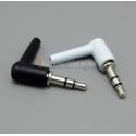 2pcs 3poles 3.5mm L Shape Jack Audio Connector male adapter For DIY Solder