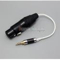 2.5mm To 4pin XLR Female  Silver Cable For VentureCraft Soundroid Headphone Amplifier Vantam DSD