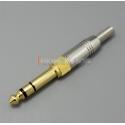 6.5mm + 3.5mm Set Gold Cover male adapter Plug Audio Connector For DIY Solder Cable