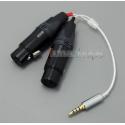 3.5mm Silver Plated TRRS Re-Zero Balanced Plug To 2 XLR Cable For Hifiman HM901 HM802 HM700 Headphone Amplifier