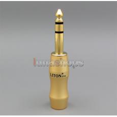 LITON 6.5mm 6.35mm Stereo LT-56 Male Plug Golden Plated solder type Adapter 