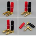 2pcs L Shape Banana Plug 90 Degree Adapter Right Angle (3 Kinds for choosing)