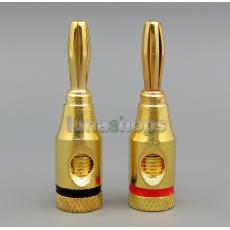 2pcs Full Metal Bulk Banana Plug Adapter For Repair DIY Custom Audio Speaker cable