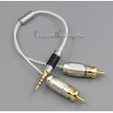 3.5mm 4poles Silver Plated TRRS Re-Zero Balanced Plug To 2 RCA Cable For Hifiman HM901 HM802 HM700 Headphone Amplifier