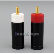2pcs Plum Blossom Shape RCA Audio Video Plug Jack Adapter For DIY Custom Hifi Cable