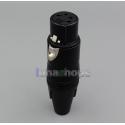 Black 4pins XLR Female Plug Microphone Connector Adapter For DIY Earphone cable
