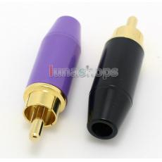 2pcs 0922 RCA Male Plug Golden Plated solder type Adapter For DIY Custom