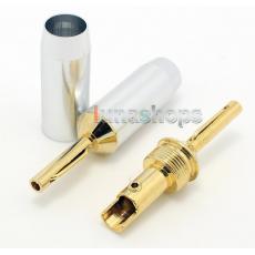 2pcs 0868B Banana Male Plug Golden Plated solder type Adapter For DIY Custom