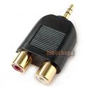 3.5 mm 3.5mm Male to RCA Female Y Splitter Stereo Audio Adapter Converter 