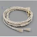 Silver Foil PU Skin Earphone Headphone Cable For Sennheiser IE8 IE8I