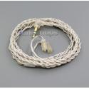 With Earphone Hook Silver Foil PU Skin Cable For Ultimate Ears UE TF10 SF3 SF5 5EB 5pro TripleFi 15vm