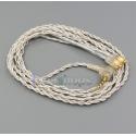 L Shape Plug Silver Foil PU Skin Cable For Shure se215 se315 se425 se535 Se846