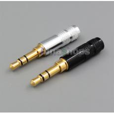 Slim Size Straight 3.5mm 3 poles Male stereo phono DIY Solder Adapter 