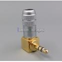 Full Copper 90 degree L Shape mini plug 3.5mm  Male stereo phono Adapter