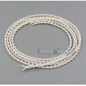 Semi-Finished Silver Foil PU Skin Cable For Custom Repair Earphone Headphone Wires