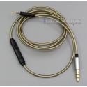 1.2m 3.5mm To 2.5mm Headphone Silver Plated Mic Remote Cable For QC25 OE2 OE2i AE2 AE2i AE2w 