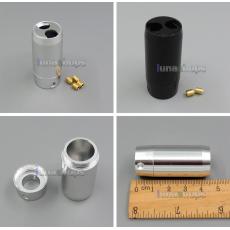 HiFi Aluminium Y Splitter Speaker Audio Power Cable Wire Adapter Plug