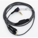 Black And White Earphone Audio Cable For Sennheiser HD25 HD 25-1 HD25-1 II HD25-13 HD25-C