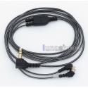 Black And White Earphone Audio Cable For  Etymotic ER4B ER4PT ER4S ER4P ER4