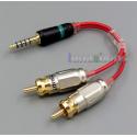 4.4mm Earphone Converter Adapter for HiFiMAN R2R2000 Sony PHA-2A TA-ZH1ES NW-WM1Z NW-WM1A To 2 RCA Splitter Male