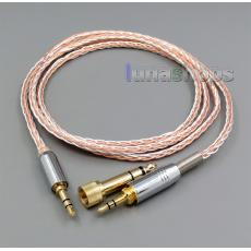 3.5mm 6.5mm Male To Male 800 Wires Soft Silver + OCC Alloy Earphone Headphone Cable