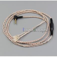 EachDIY Earphone Silver Plated OCC Mixed Foil PU Cable For Sennheiser IE8 IE80 IE8i