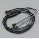 EachDIY 2.5mm TRRS Earphone Silver Plated OCC Foil PU L Plug Cable For Shure se215 se315 se425 se535 Se846