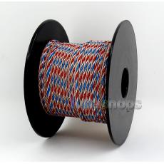 1m Clear Blue Red Copper 8 Cores PVC Extreme Soft Silver + OCC Mixed Earphone Headphone Cable Wire 0.05mm*12 0.05mm*20