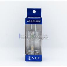 Acrolink EU fp-e25(R) Pure Transmission NCF Rhodium plated Power DIY Custom Male Adapter Plug