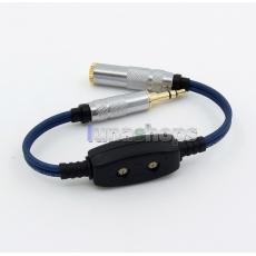 0ohm-220ohm PURE Silver 3.5mm Male To Female Adjustable Resistor Cable For  Etymotic ER4 JH24 Roxanne etc.  