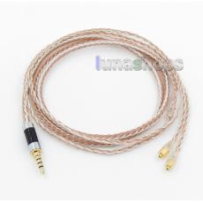 3.5mm 4pole TRRS Re-Zero Balanced 16 Core OCC Silver Mixed Earphone Cable For Westone W60 W50 W40 UM50 UM30 UM10