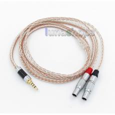 3.5mm 4pole TRRS Re-Zero Balanced 16 Core OCC Silver Mixed Earphone Cable For Focal Utopia Fidelity Circumaural