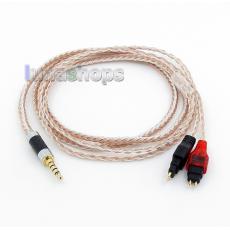 3.5mm 4pole TRRS Re-Zero Balanced 16 Core OCC Silver Mixed Earphone Cable For Sennheiser HD25 HD650 HD600 HD580 HD525