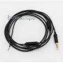 Semi-Finished Black Mic Metal Remote Earphone Repair DIY Cable For Android and Iphone