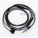 3.5mm OFC Mic Remote Volume Control PVC Skin Cable For Sennheiser IE8 IE80i Headphone