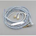 1.2m GY-Seiris  OCC Silver Mic Remote Volume PVC Cable For MMCX Shure se846 se535 se425 se315 se215
